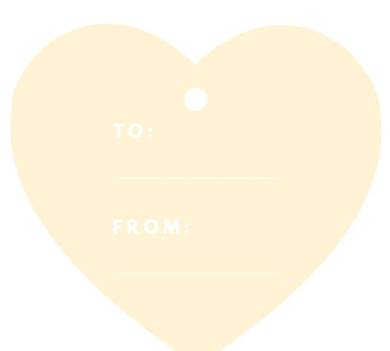 To / From Heart Gift Tags, Modern Style-Set of 30-Andaz Press-Ivory-
