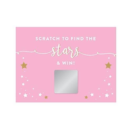 Twinkle Twinkle Little Star Pink Baby Shower Game Cards-Set of 20-Andaz Press-Baby Bingo-