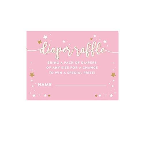 Twinkle Twinkle Little Star Pink Baby Shower Game Cards-Set of 20-Andaz Press-Baby Bingo-