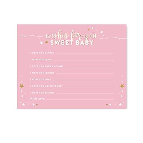Twinkle Twinkle Little Star Pink Baby Shower Game Cards-Set of 20-Andaz Press-Baby Bingo-