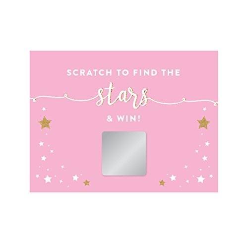 Twinkle Twinkle Little Star Pink Baby Shower Game Cards-Set of 20-Andaz Press-Scratchers-