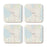 U.S. City Map Square Coffee Drink Coasters Gift, Vintage Map-Set of 4-Andaz Press-NY-