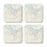 U.S. City Map Square Coffee Drink Coasters Gift, Vintage Map-Set of 4-Andaz Press-NY-