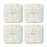 U.S. City Map Square Coffee Drink Coasters Gift, Vintage Map-Set of 4-Andaz Press-NY-