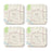 U.S. City Map Square Coffee Drink Coasters Gift, Vintage Map-Set of 4-Andaz Press-NY-