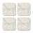 U.S. City Map Square Coffee Drink Coasters Gift, Vintage Map-Set of 4-Andaz Press-NY-