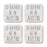 U.S. City Square Coffee Drink Coasters Gift, I'd Rather Be in Part 1-Set of 4-Andaz Press-Los Angeles-