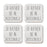 U.S. City Square Coffee Drink Coasters Gift, I'd Rather Be in Part 1-Set of 4-Andaz Press-Los Angeles-