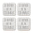 U.S. City Square Coffee Drink Coasters Gift, I'd Rather Be in Part 1-Set of 4-Andaz Press-Los Angeles-