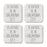 U.S. City Square Coffee Drink Coasters Gift, I'd Rather Be in Part 1-Set of 4-Andaz Press-Los Angeles-