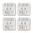 U.S. City Square Coffee Drink Coasters Gift, I'd Rather Be in Part 1-Set of 4-Andaz Press-Philadelphia-