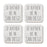 U.S. City Square Coffee Drink Coasters Gift, I'd Rather Be in Part 1-Set of 4-Andaz Press-San Diego-