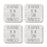 U.S. City Square Coffee Drink Coasters Gift, I'd Rather Be in Part 1-Set of 4-Andaz Press-San Francisco-