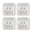 U.S. City Square Coffee Drink Coasters Gift, I'd Rather Be in Part 2-Set of 4-Andaz Press-Las Vegas-