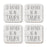 U.S. City Square Coffee Drink Coasters Gift, I'd Rather Be in Part 2-Set of 4-Andaz Press-Las Vegas-