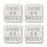 U.S. City Square Coffee Drink Coasters Gift, I'd Rather Be in Part 2-Set of 4-Andaz Press-Bakersfield-