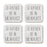 U.S. City Square Coffee Drink Coasters Gift, I'd Rather Be in Part 2-Set of 4-Andaz Press-Milwaukee-