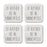 U.S. City Square Coffee Drink Coasters Gift, I'd Rather Be in Part 2-Set of 4-Andaz Press-Minneapolis-
