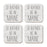 U.S. State Square Coffee Drink Coasters Gift, I'd Rather Be in-Set of 4-Andaz Press-Alabama-
