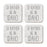 U.S. State Square Coffee Drink Coasters Gift, I'd Rather Be in-Set of 4-Andaz Press-Idaho-