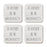 U.S. State Square Coffee Drink Coasters Gift, I'd Rather Be in-Set of 4-Andaz Press-Massachusetts-