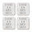 U.S. State Square Coffee Drink Coasters Gift, I'd Rather Be in-Set of 4-Andaz Press-North Dakota-