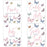 Unframed Birthday Party Sign Bundle Set, For Kids Birthday Party Décor-Set of 4-Andaz Press-Daisy-