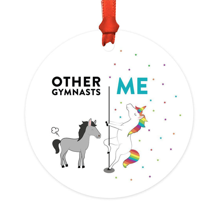 Unicorn Horse Hobby Sports Metal Ornaments-Set of 1-Andaz Press-Artists-