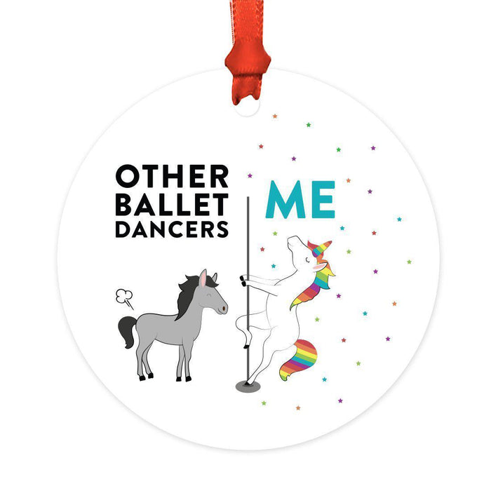 Unicorn Horse Hobby Sports Metal Ornaments-Set of 1-Andaz Press-Artists-