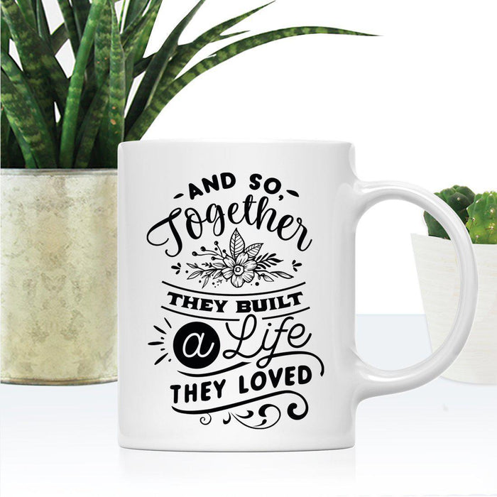 Valentine's Day Ceramic Coffee Tea Mug, Valentine's Day Holiday Ideas for Her, Wife, Couples, Bestie-Set of 1-Andaz Press-They Built A Life They Loved-