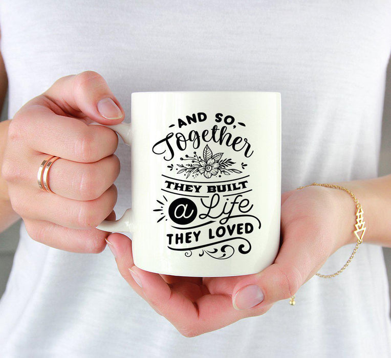 Valentine's Day Ceramic Coffee Tea Mug, Valentine's Day Holiday Ideas for Her, Wife, Couples, Bestie-Set of 1-Andaz Press-They Built A Life They Loved-