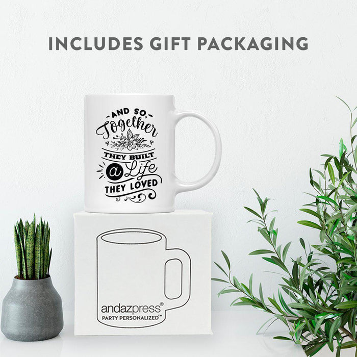Valentine's Day Ceramic Coffee Tea Mug, Valentine's Day Holiday Ideas for Her, Wife, Couples, Bestie-Set of 1-Andaz Press-They Built A Life They Loved-