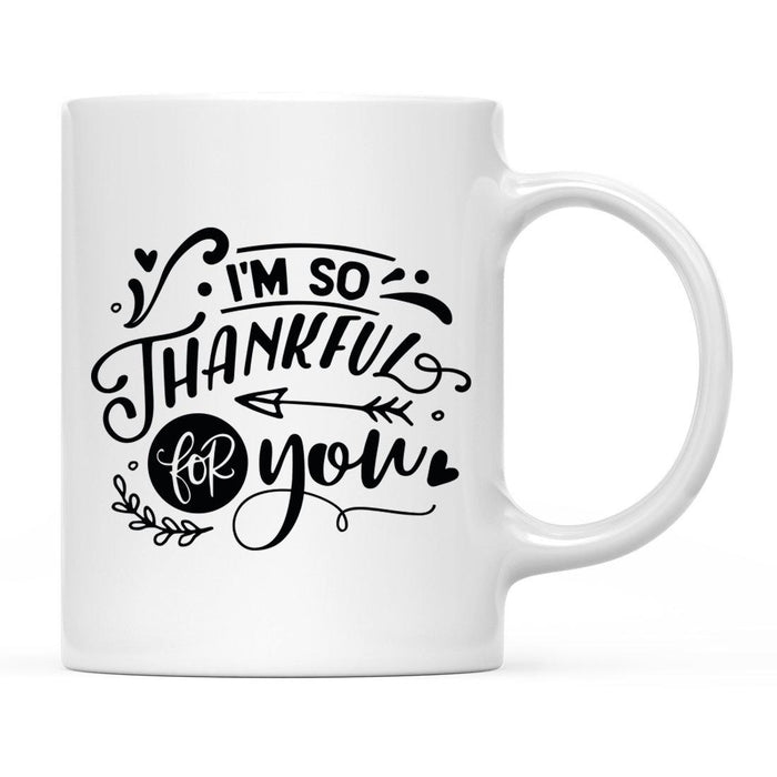 Valentine's Day Ceramic Coffee Tea Mug, Valentine's Day Holiday Ideas for Her, Wife, Couples, Bestie-Set of 1-Andaz Press-Thankful for You-