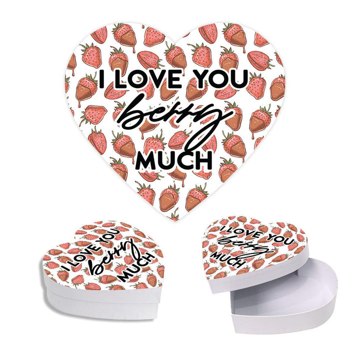 Valentine's Day Heart Shaped Box With Lid, Reusable Heart Box-Set of 1-Andaz Press-Let's Taco Bout How Much I Love You-
