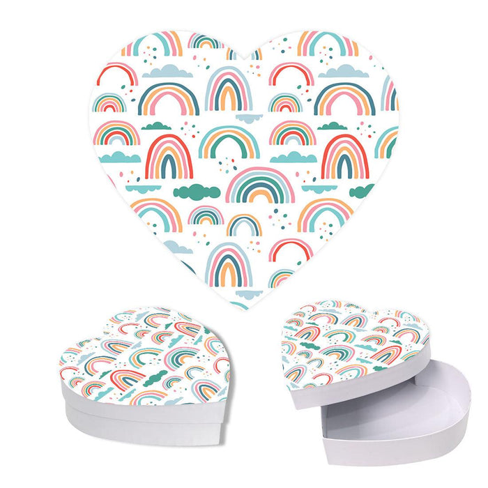 Valentine's Day Heart Shaped Box With Lid, Reusable Heart Box-Set of 1-Andaz Press-Let's Taco Bout How Much I Love You-