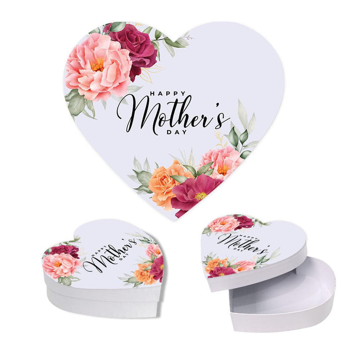 Valentine's Day Heart Shaped Box With Lid, Reusable Heart Box-Set of 1-Andaz Press-Happy Mother's Day-