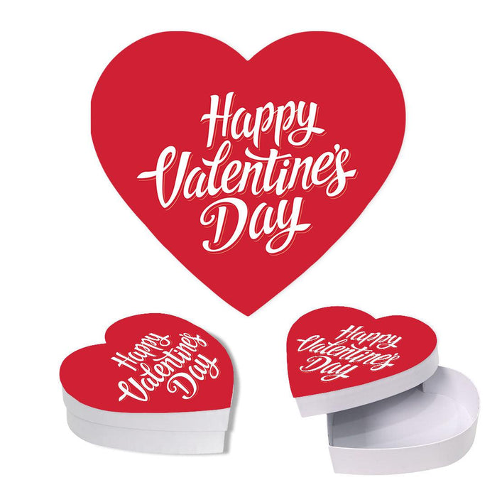 Valentine's Day Heart Shaped Box With Lid, Reusable Heart Box-Set of 1-Andaz Press-Happy Valentine's Day-