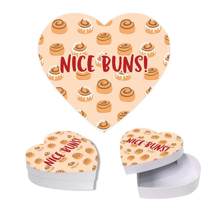 Valentine's Day Heart Shaped Box With Lid, Reusable Heart Box-Set of 1-Andaz Press-Nice Buns-