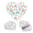 Valentine's Day Heart Shaped Box With Lid, Reusable Heart Box-Set of 1-Andaz Press-Rainbows-
