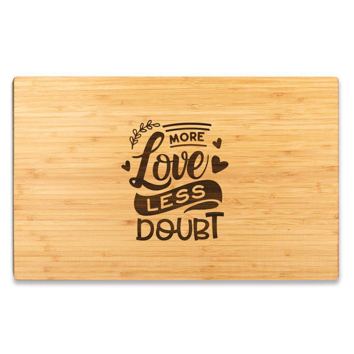 Valentine's Day Laser Engraved Large Bamboo Wood Cutting Board, Valentine's Day Ideas for Couples-Set of 1-Andaz Press-They Built A Life They Loved-
