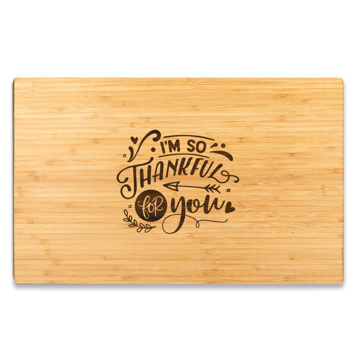 Valentine's Day Laser Engraved Large Bamboo Wood Cutting Board, Valentine's Day Ideas for Couples-Set of 1-Andaz Press-They Built A Life They Loved-