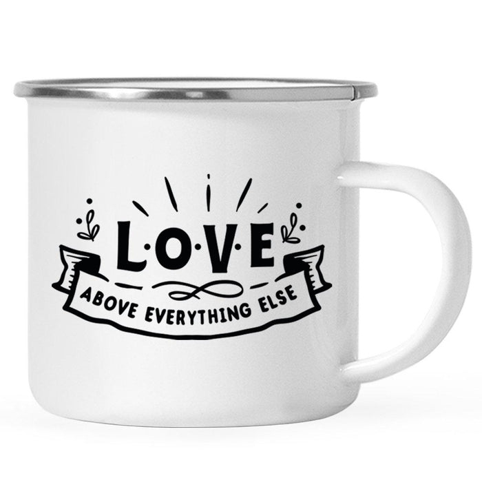 Valentine's Day Stainless Steel Campfire Coffee Mug, Valentine's Day Holiday Ideas for Her, Wife, Women, Couples-Set of 1-Andaz Press-Love-