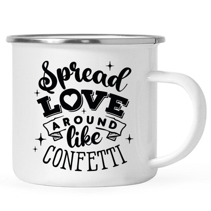 Valentine's Day Stainless Steel Campfire Coffee Mug, Valentine's Day Holiday Ideas for Her, Wife, Women, Couples-Set of 1-Andaz Press-Spread Love-