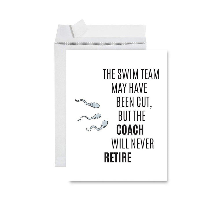 Vasectomy Jumbo Card, Recreational Use Only Eggplant Design, Funny Rude Get Well Soon Greeting Card-Set of 1-Andaz Press-Eggplant-