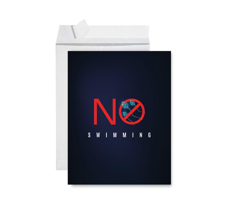 Vasectomy Jumbo Card, Recreational Use Only Eggplant Design, Funny Rude Get Well Soon Greeting Card-Set of 1-Andaz Press-Eggplant-