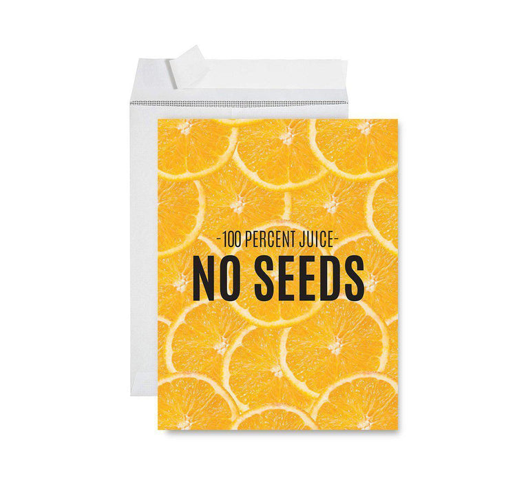 Vasectomy Jumbo Card, Recreational Use Only Eggplant Design, Funny Rude Get Well Soon Greeting Card-Set of 1-Andaz Press-Eggplant-