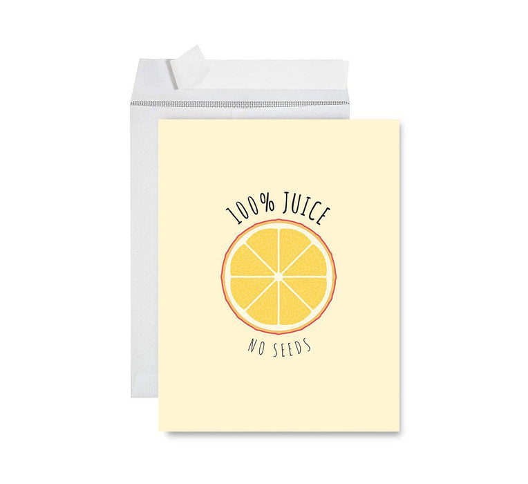 Vasectomy Jumbo Card, Recreational Use Only Eggplant Design, Funny Rude Get Well Soon Greeting Card-Set of 1-Andaz Press-Eggplant-