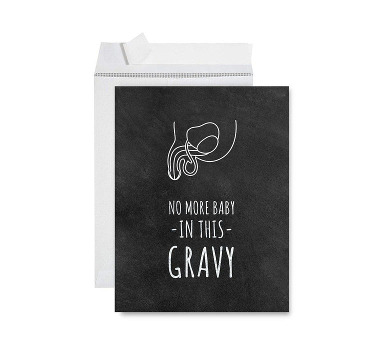 Vasectomy Jumbo Card, Recreational Use Only Eggplant Design, Funny Rude Get Well Soon Greeting Card-Set of 1-Andaz Press-Gravy-