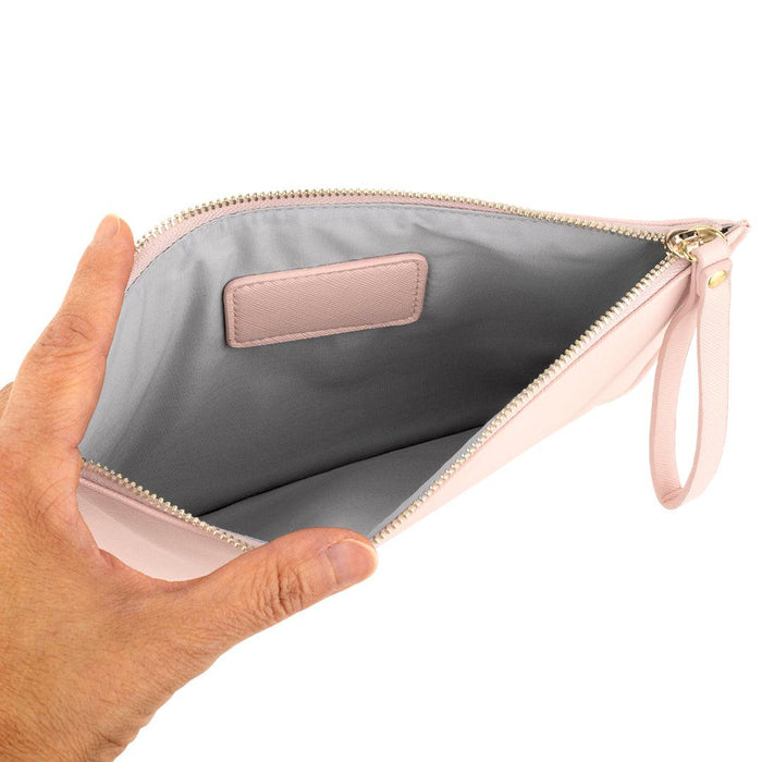 Vegan Leather Clutch Wristlet Purse-Set of 1-Koyal Wholesale-White-