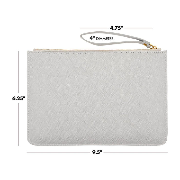 Vegan Leather Clutch Wristlet Purse-Set of 1-Koyal Wholesale-White-